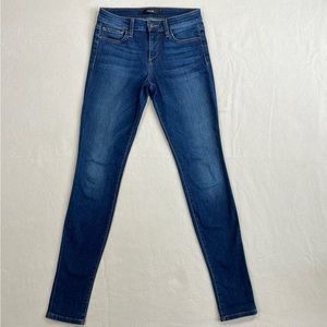 Joe’s Denim stretchy skinny jeans medium mid dark wash semi faded Sz25